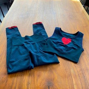 Heart detail athleisure set LNDR